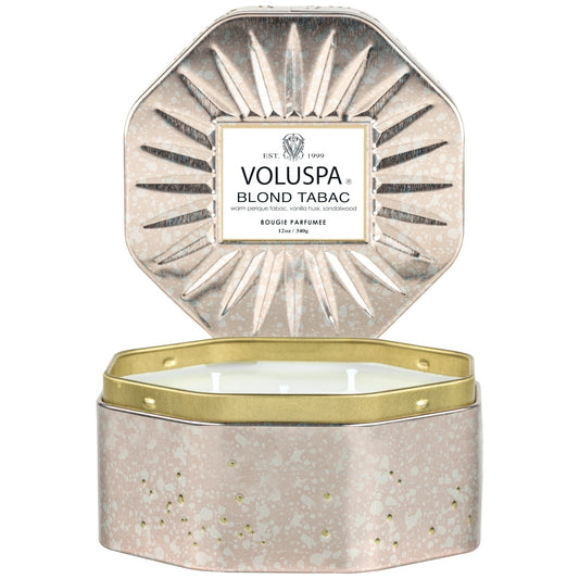 BLOND TABAC CANDLE 12OZ OCTAGON TIN 12OZ