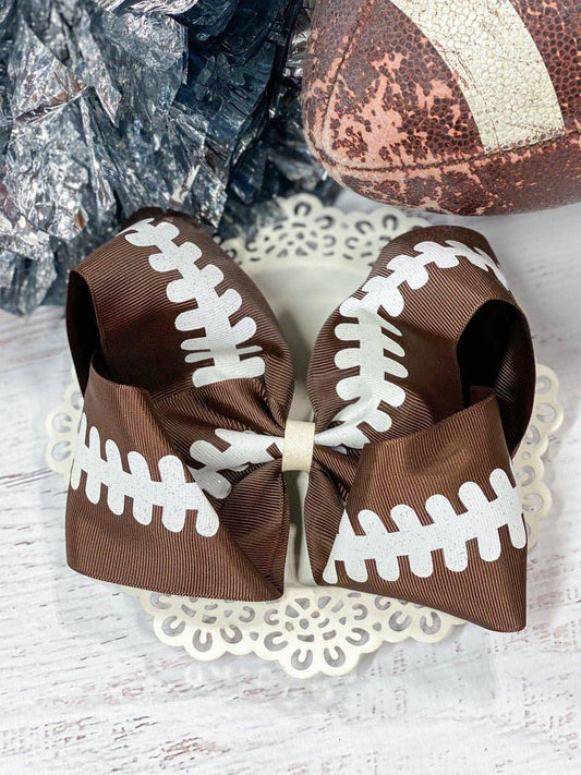Hair Bow Football Texas Size
