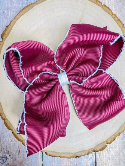 Hair Bows Classic Moonstitch Boutique Bows Girls Hair Accessories Clip or Headband