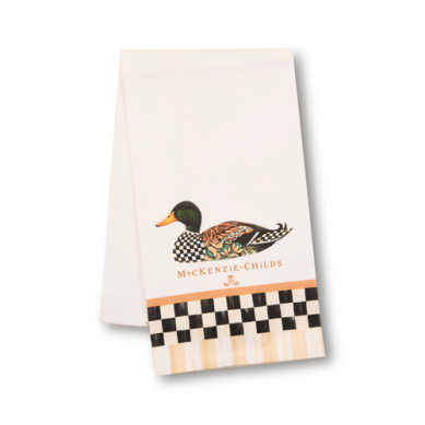 Mackenzie Childs Dish Towel Mallard Printed