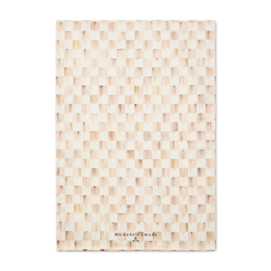 Mackenzie Childs Dish Towel Mocha Check