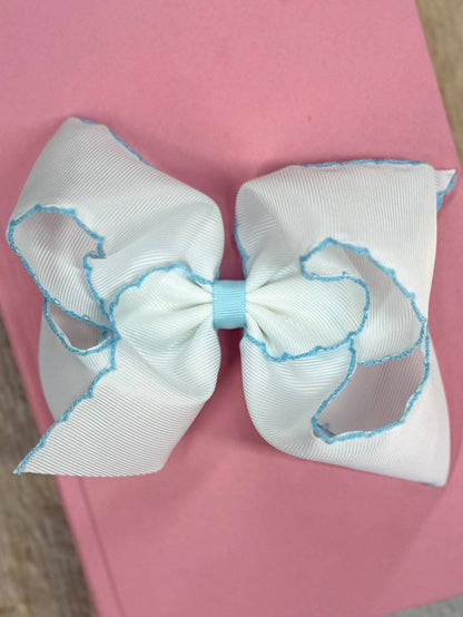 Hair Bows Classic Moonstitch Boutique Bows Girls Hair Accessories Clip or Headband