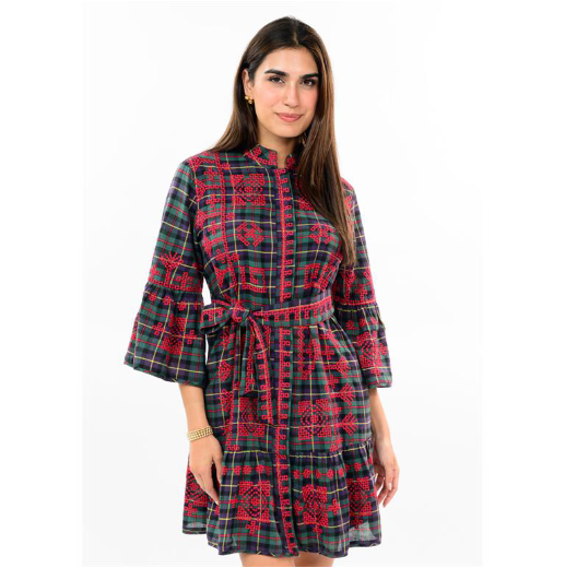 Uncle Frank DRESS TARTAN CROSS STITCH EMBROIDERY GREEN