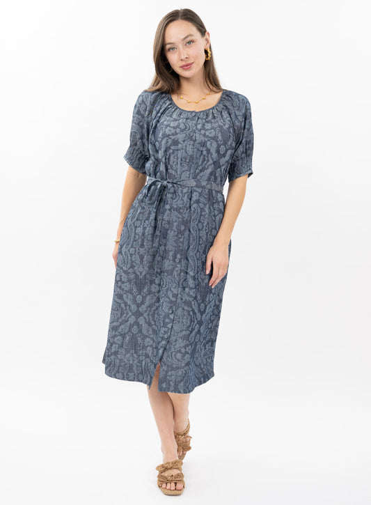 Ivy Jane DRESS TUCKED SLEEVE DENIM Uncle Frank
