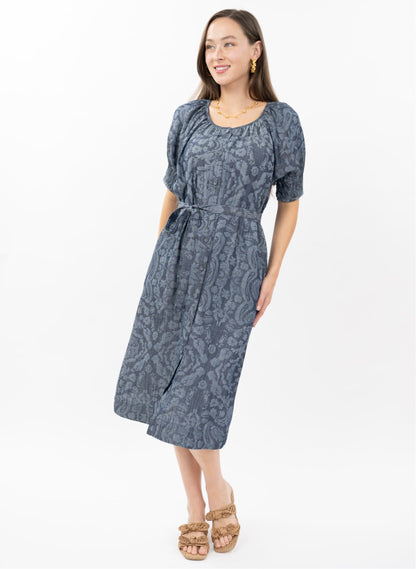 Ivy Jane DRESS TUCKED SLEEVE DENIM Uncle Frank