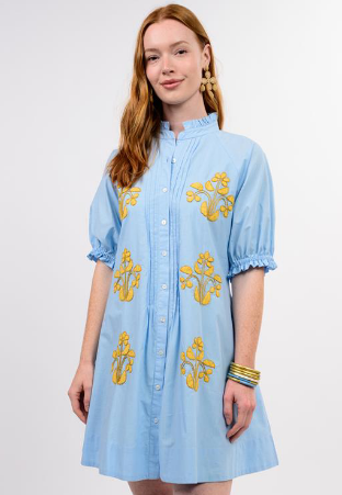 Ivy Jane DRESS BLOCKED EMBROIDERY Uncle Frank