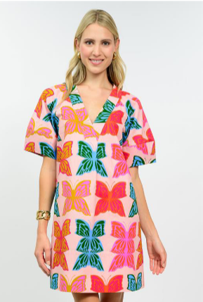 Uncle Frank DRESS BUTTERFLIES SHIFT