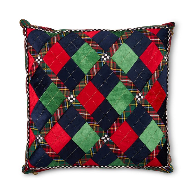 Mackenzie-Childs Pillow Timeless Tartan Throw
