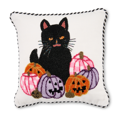 Mackenzie-Childs Pillow Hocus Pocus Cat Throw