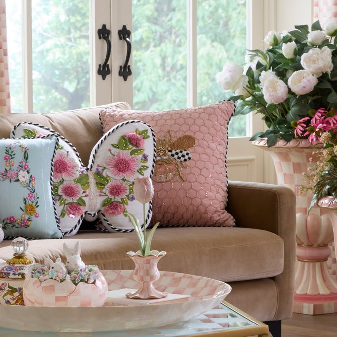 Mackenzie-Childs Queen Bee Throw Pillow