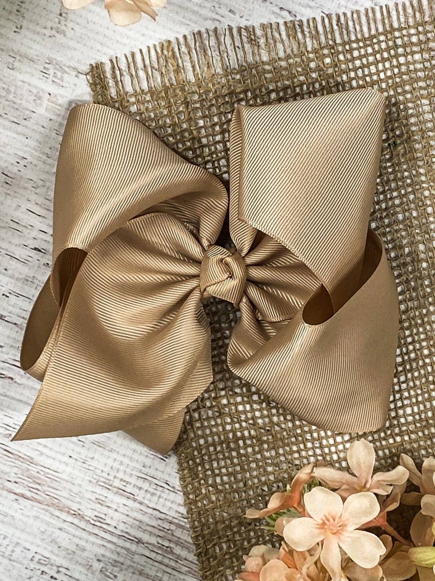 Hair Bow Texas Size Grosgrain Alligator Clip 6.5"