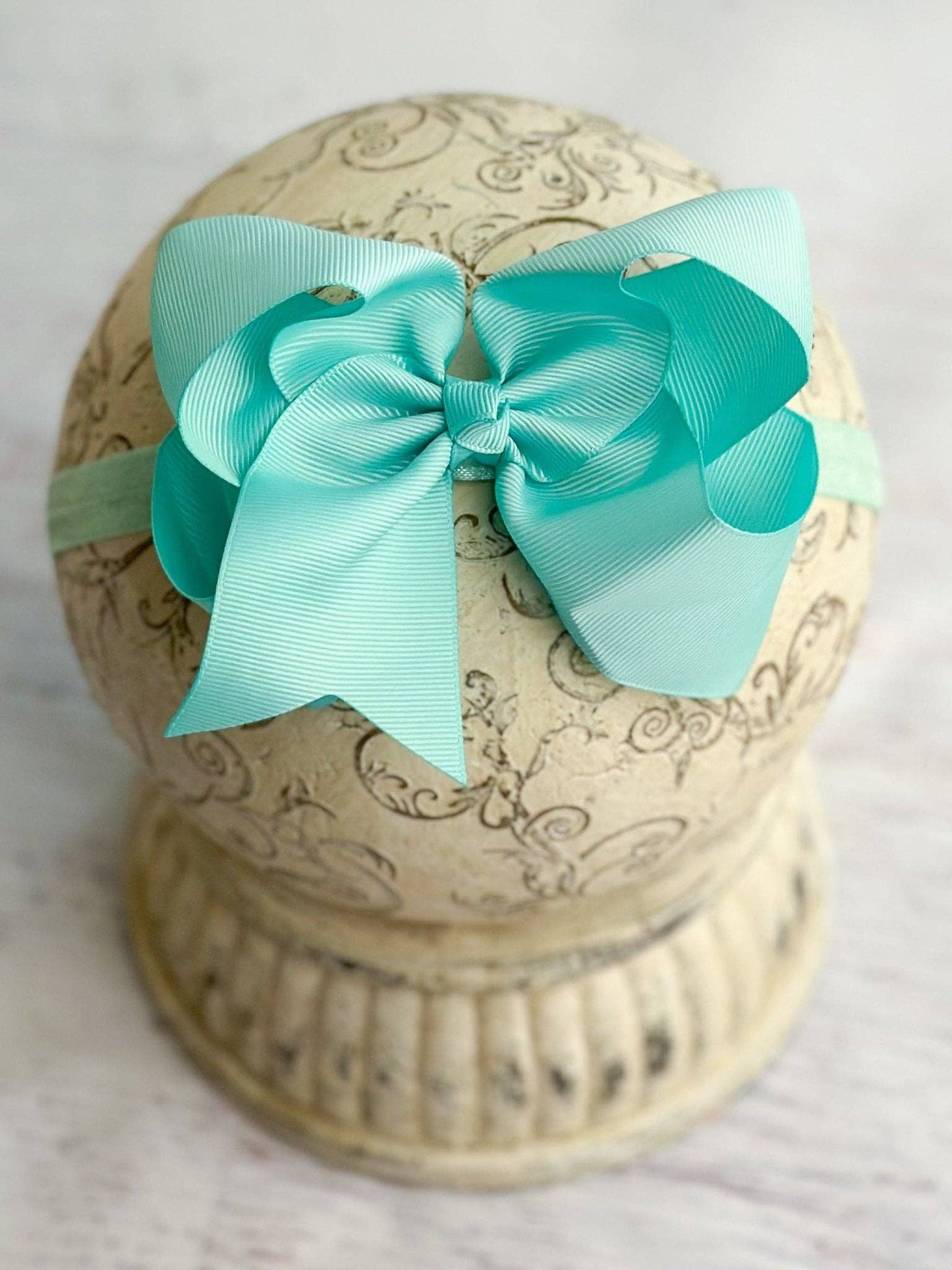 Hair Bow Classic Grosgrain - Satin Headband - 4.5"