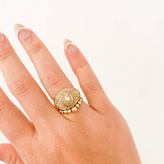 Lauren Cascade Beaded Band Gold