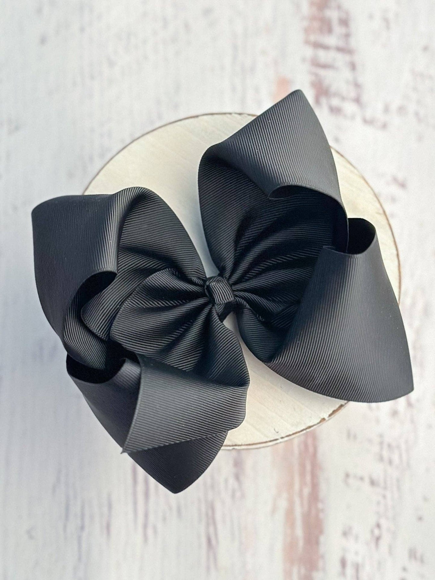 Hair Bow Clip 6.5" Texas Size Grosgrain