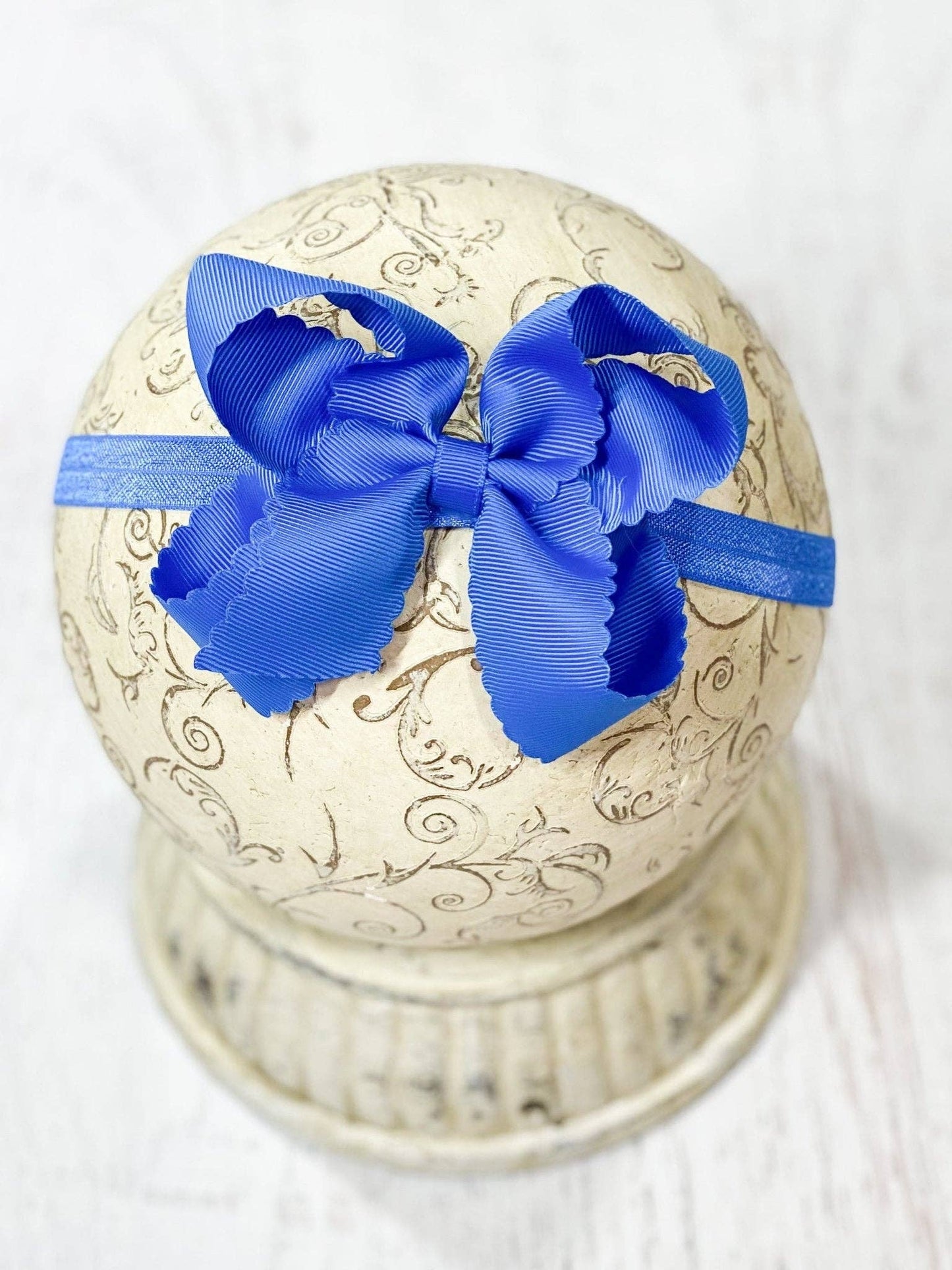Bow Classic Scalloped - Headband - 4.5"