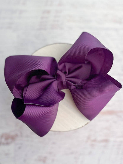 Hair Bow Texas Size Grosgrain Alligator Clip 6.5"