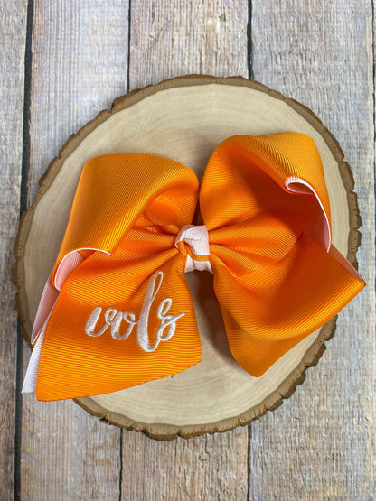 Hair Bow Double Layer School Spirit  Game Day Team