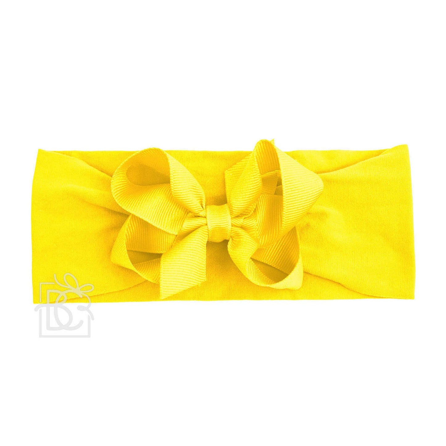 Hair Bow WIDE PANTYHOSE HEADBAND W/CLASSIC GROSGRAIN