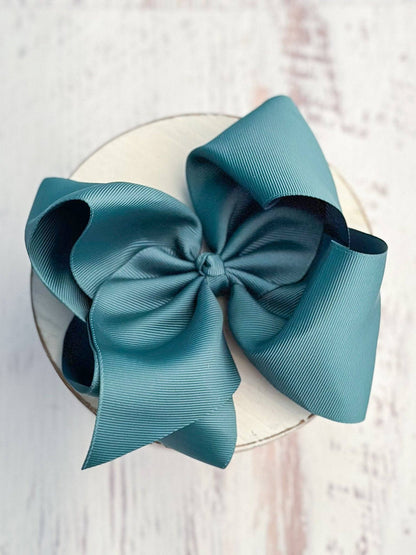 Hair Bow Texas Size Grosgrain Alligator Clip 6.5"