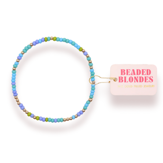Sprinkle Blues & Green Anklet