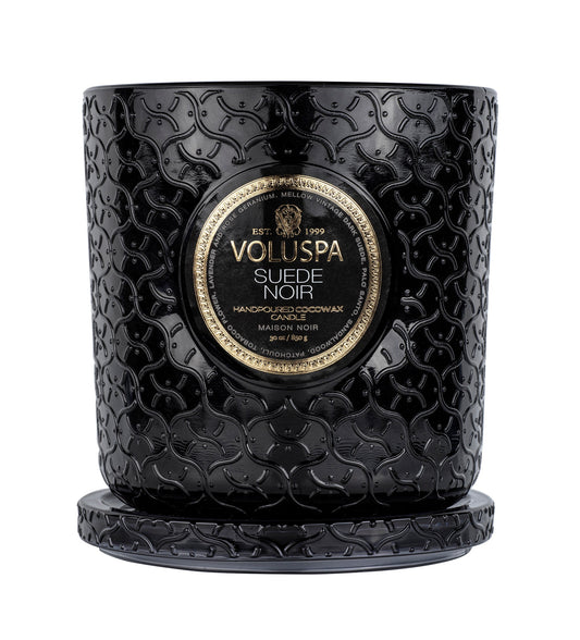 Suede Noir CANDLE 30OZ LUXE JAR & LID