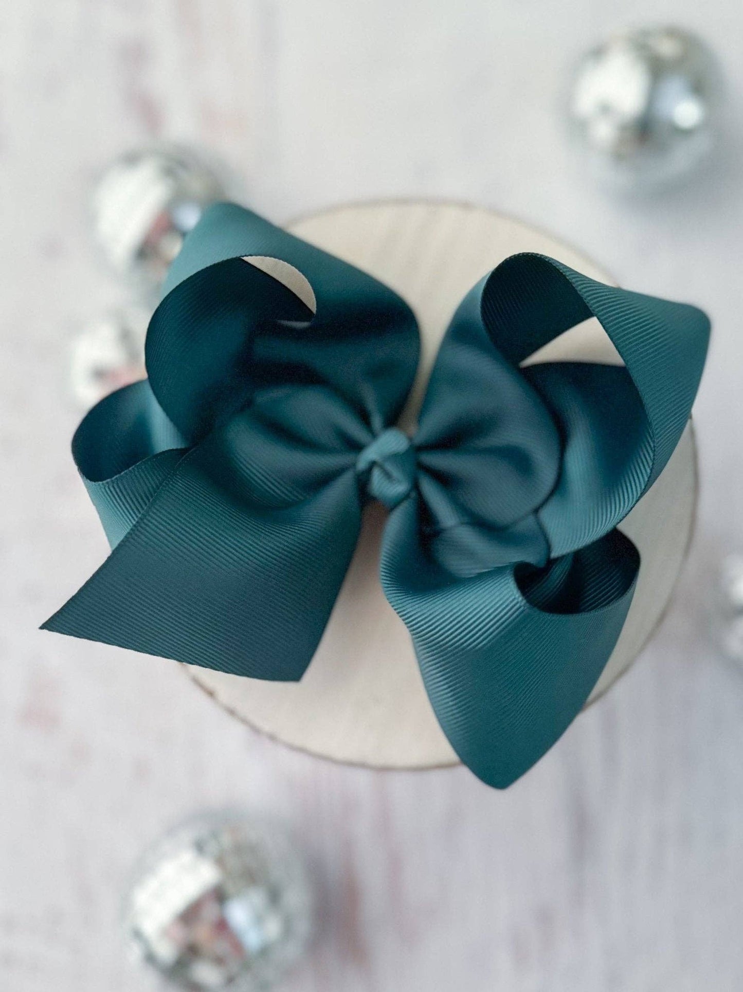 Hair Bow Oversize Grosgrain  Alligator Clip 5.5"