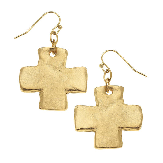 Earrings Cross Gold