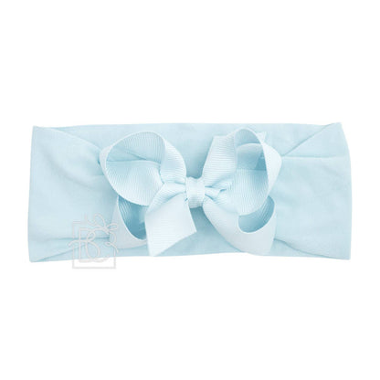 Hair Bow WIDE PANTYHOSE HEADBAND W/CLASSIC GROSGRAIN