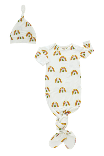 Gown Rainbow Baby Bamboo Knotted BabyNewborn Baby Gift Set