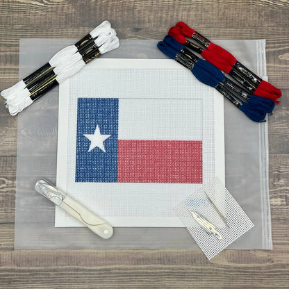 Needlepoint Kit Texas State Flag Design