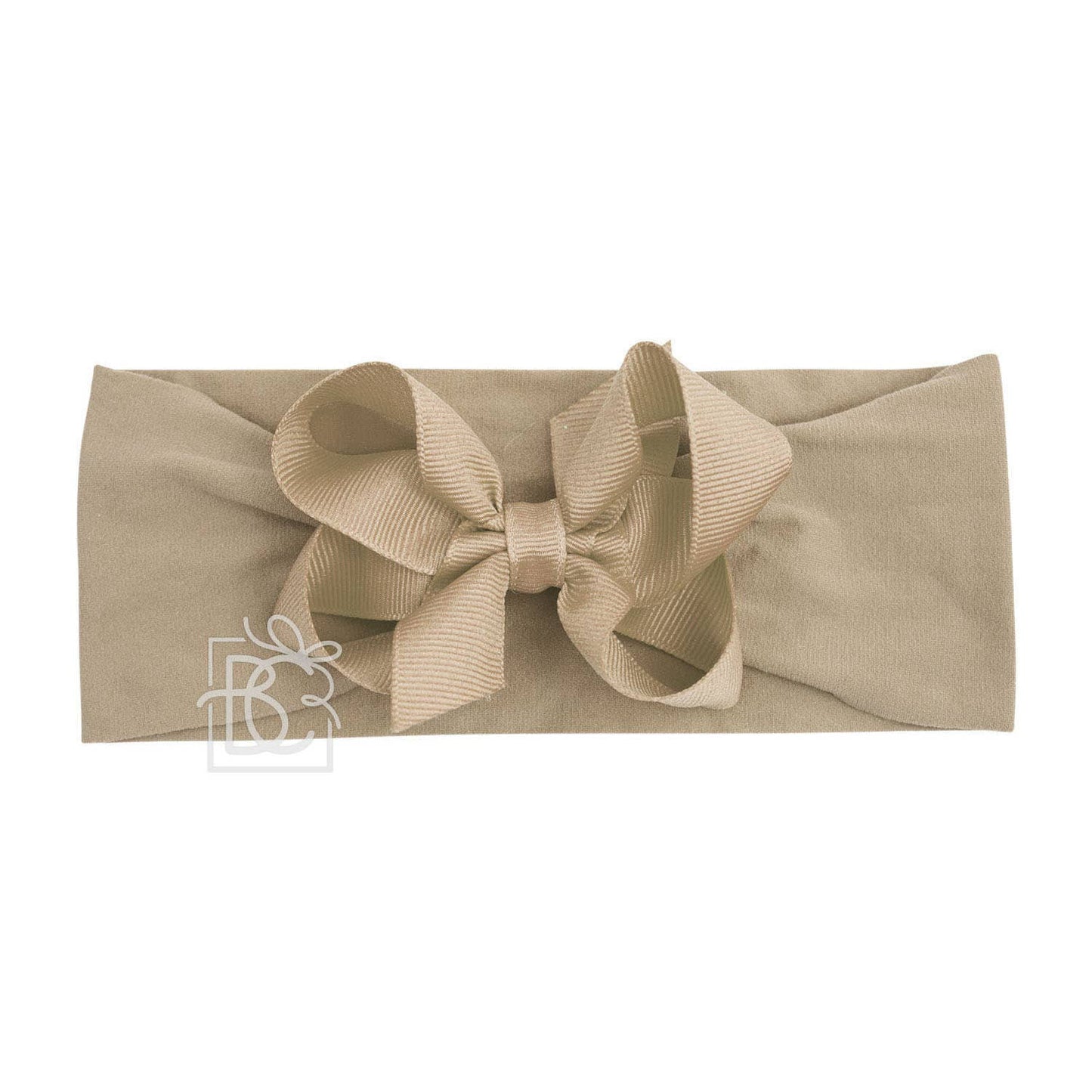 Hair Bow WIDE PANTYHOSE HEADBAND W/CLASSIC GROSGRAIN