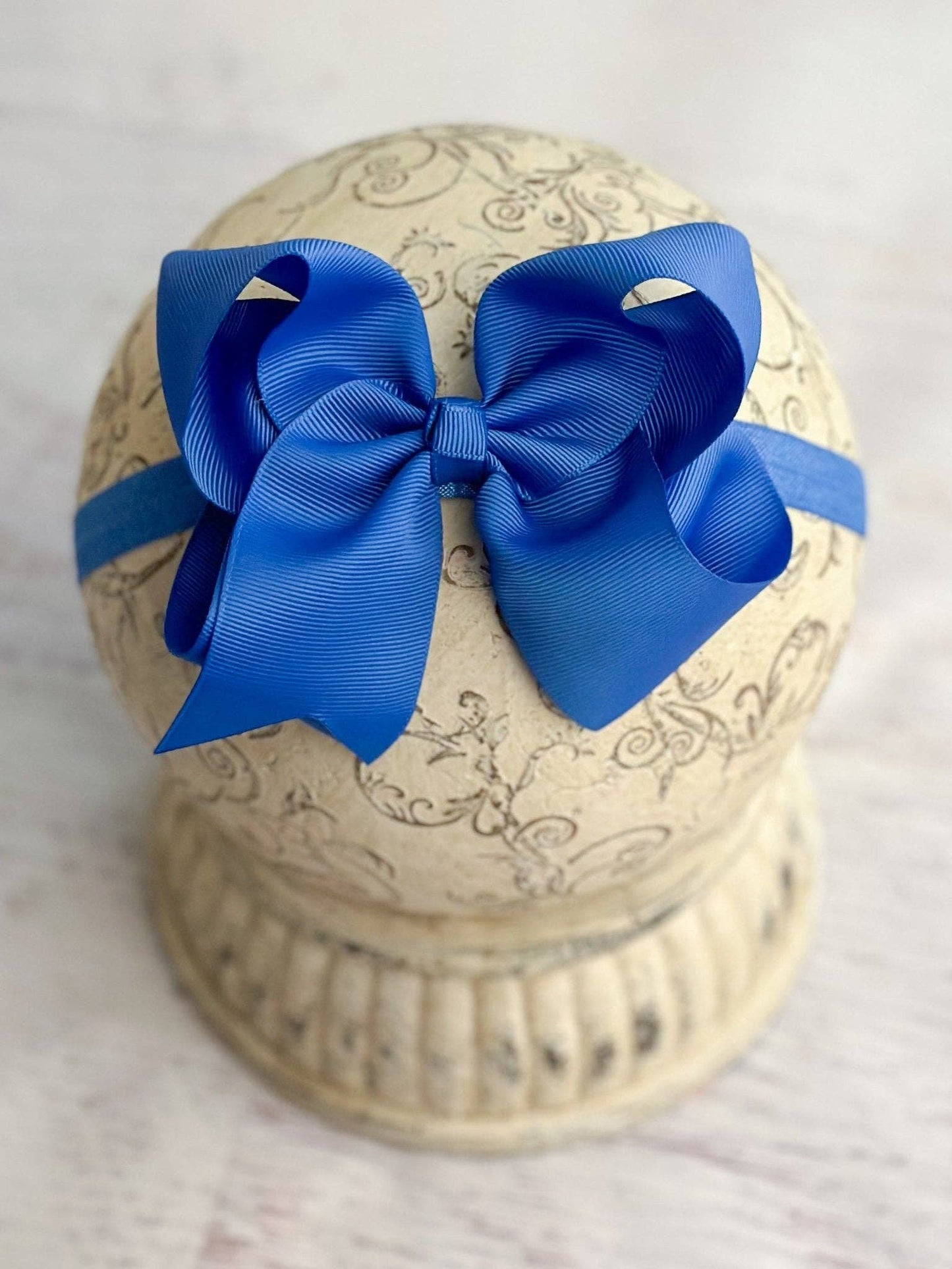 Hair Bow Classic Grosgrain - Satin Headband - 4.5"