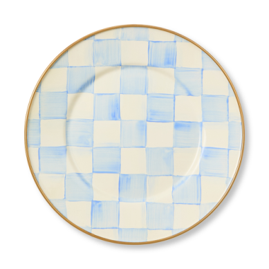 Mackenzie Childs Salad / Dessert Plate Sky Check