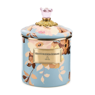 Mackenzie Childs Canister Wild Rose Slate Small