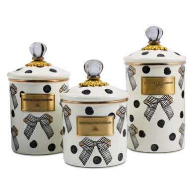Mackenzie Childs Canisters Pretty As a Bow