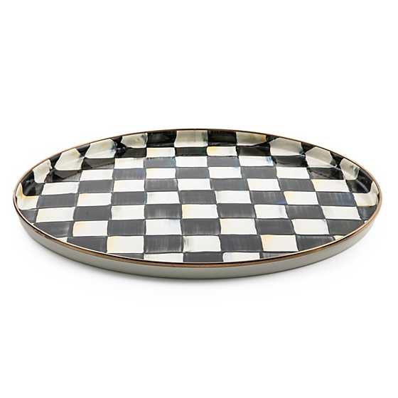Mackenzie Childs Tray Round Courtly Check