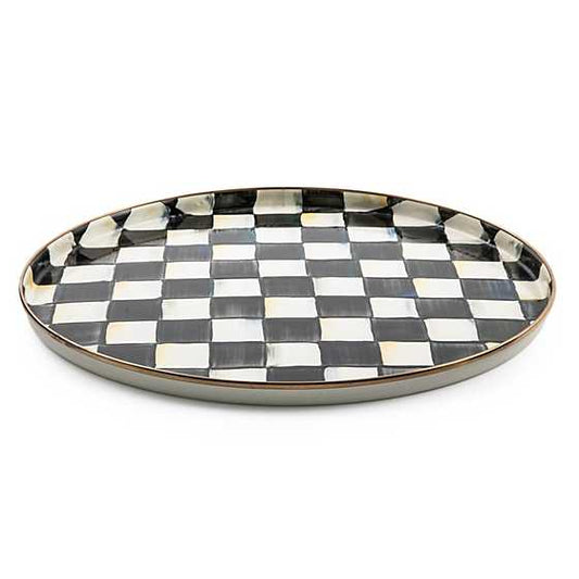 Mackenzie Childs Tray Round Courtly Check
