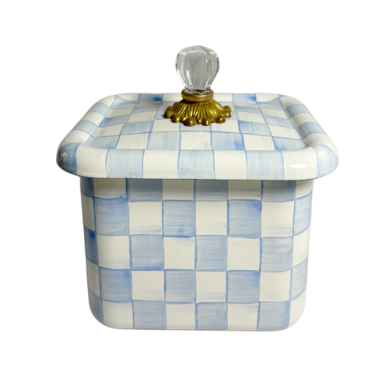 Mackenzie-Childs Recipe Box Sky Check