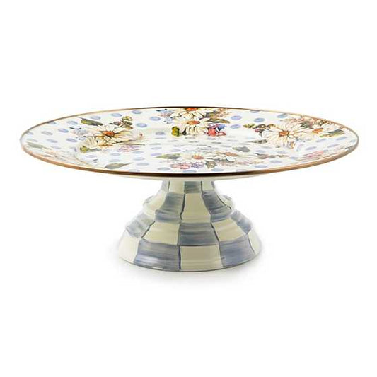 Pedestal Platter Wildflowers