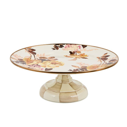 Pedestal Platter Wild Rose White