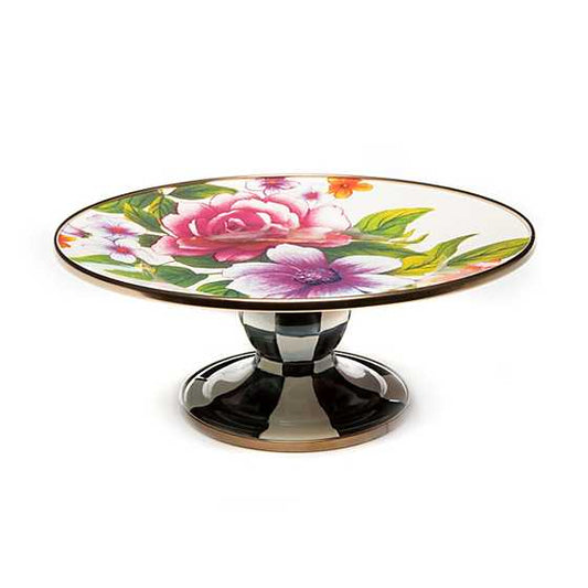 Pedestal Platter White Flower Market
