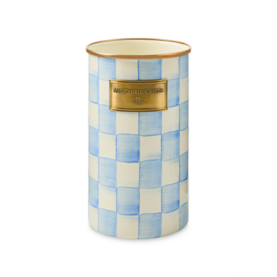 Mackenzie Childs Utensil Holder Sky Check