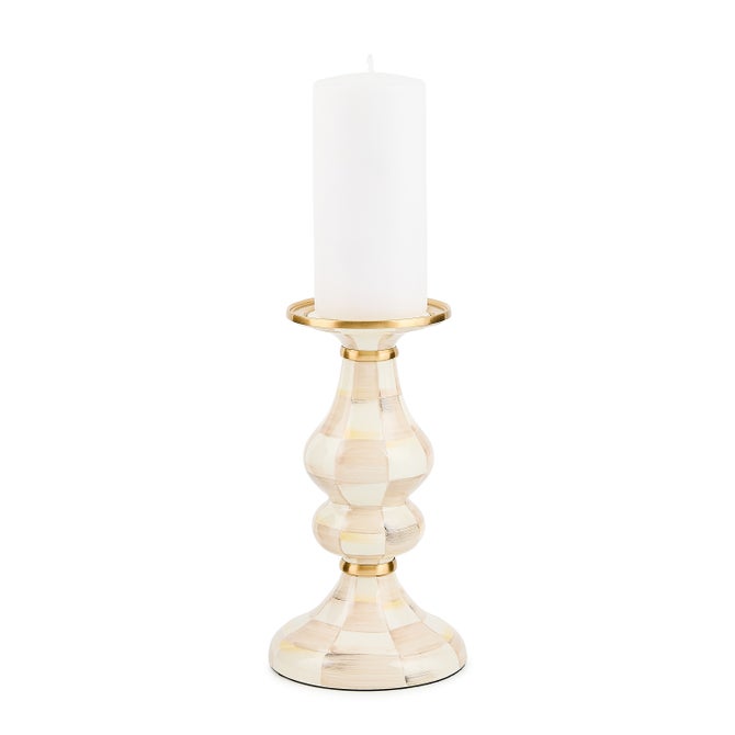 Pillar Candlestick Mocha Check