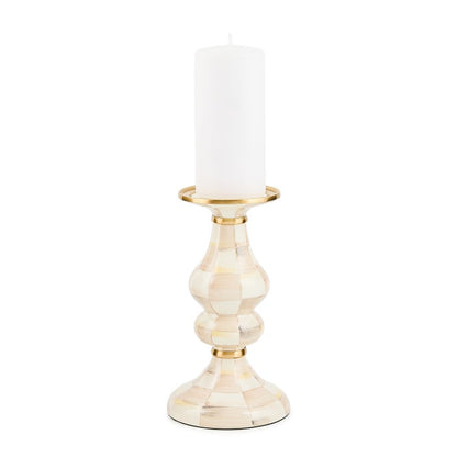 Pillar Candlestick Mocha Check