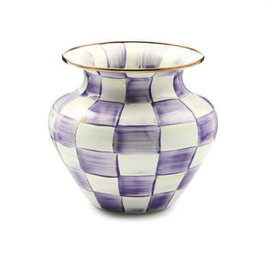 violet check vase 