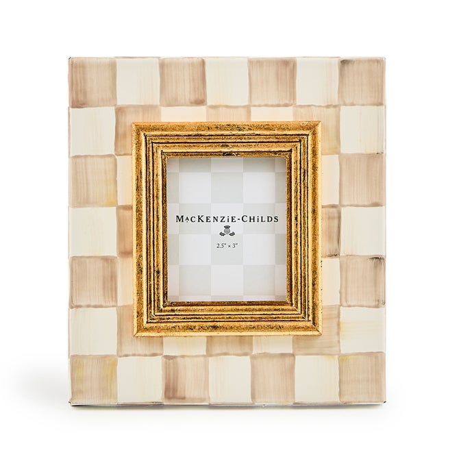 Mackenzie Childs Frame Mocha Check