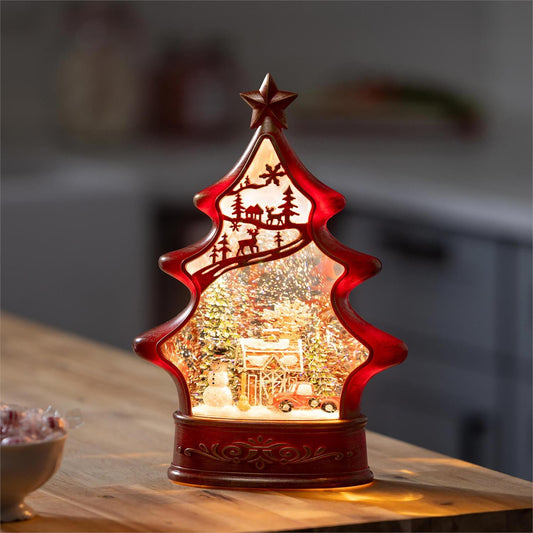Water Lantern Gingerbread Tree LED Baking Spirits Bright