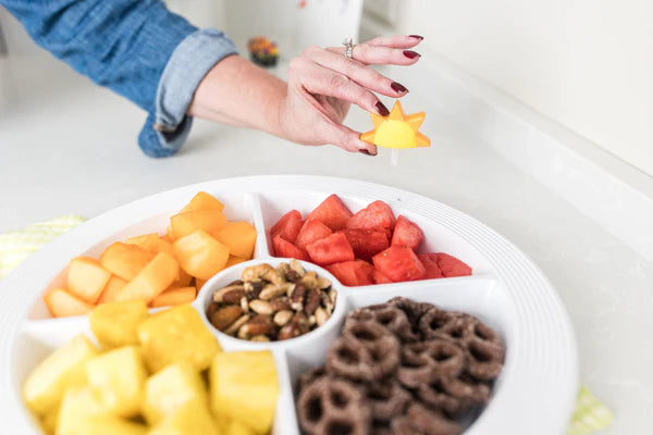 DISH DIVIDED PINSTRIPES 14.5"DIA