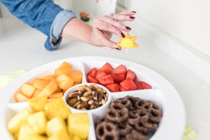 DISH DIVIDED PINSTRIPES 14.5"DIA