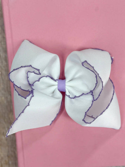 Hair Bows Classic Moonstitch Boutique Bows Girls Hair Accessories Clip or Headband